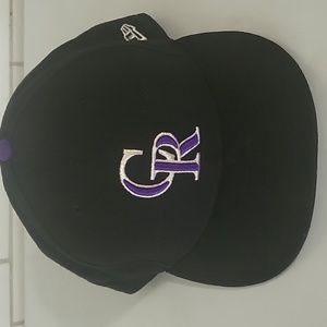 Black Colorado Rockies 59Fifty hat Size:7 3/8